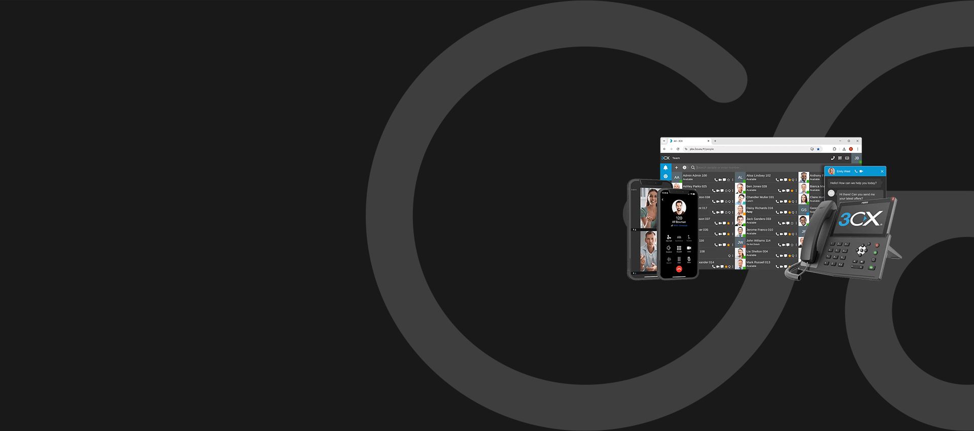 3CX Telefonanlage mit App, Software und Telefon – VoIP-Lösungen in Köln