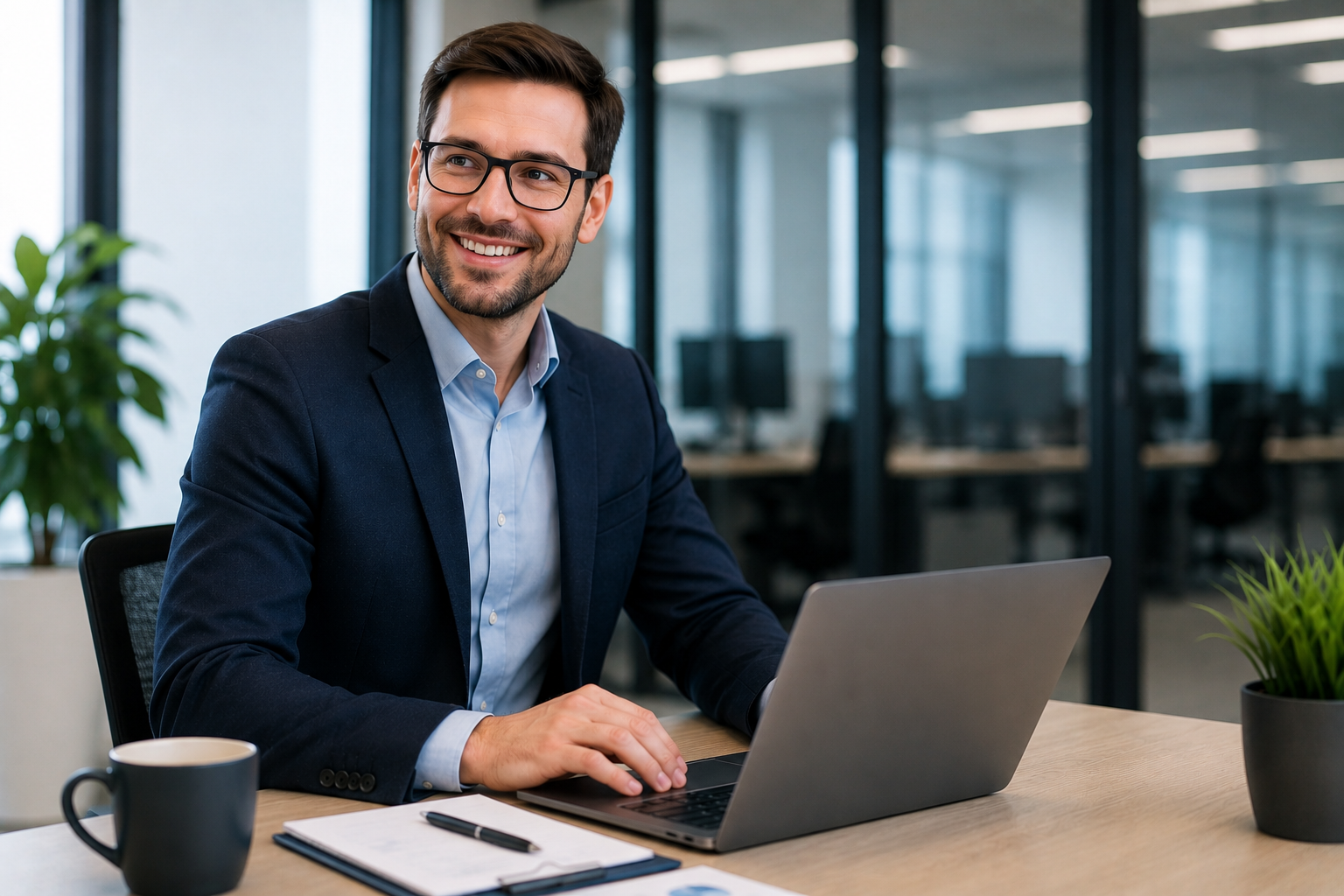 Bild eines IT-Consultant für Presales und Loesungskonzepte im Büro